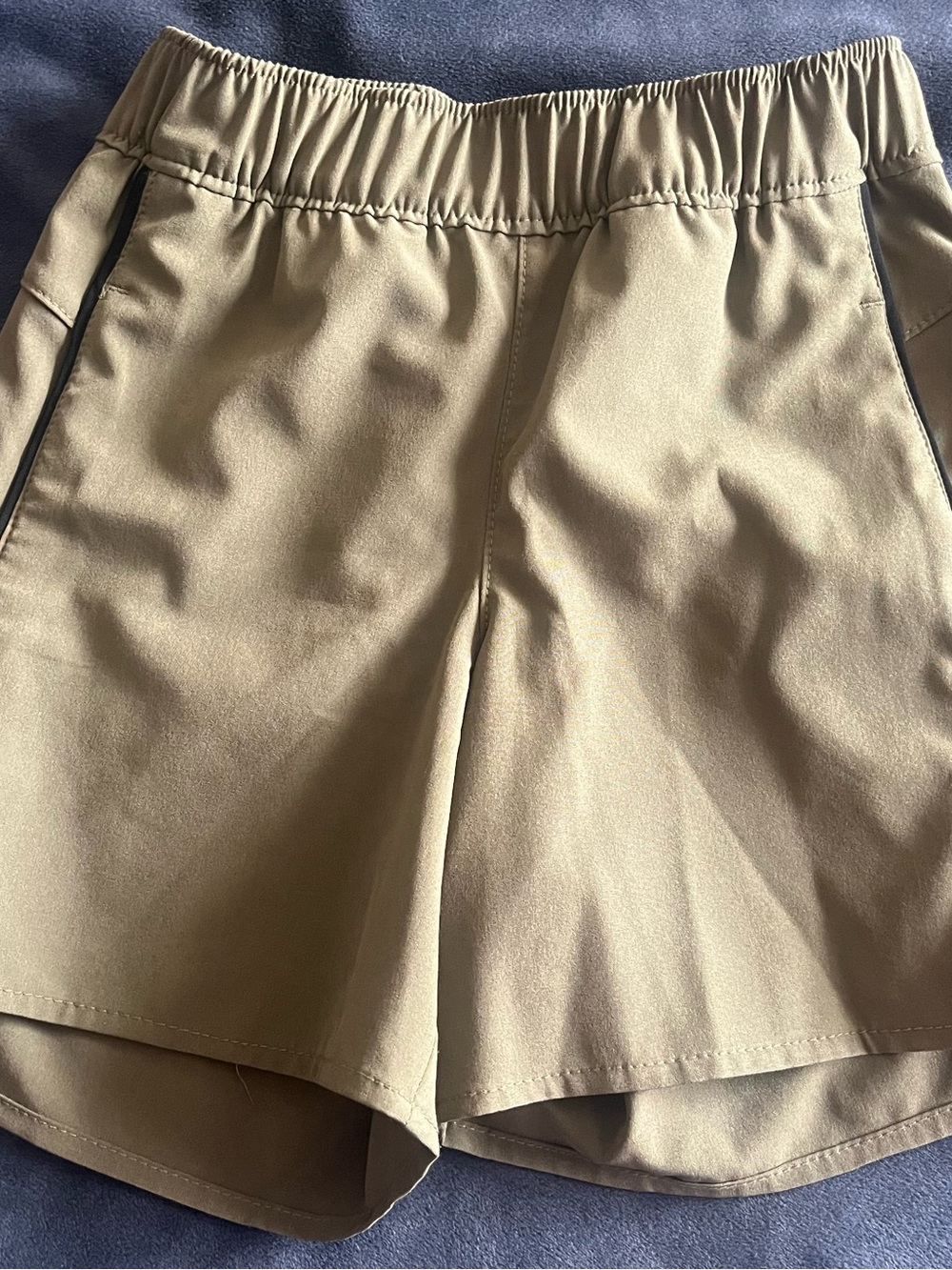 Columbia Olive/Tan Kids Athletic Shorts with Elastic Waistband